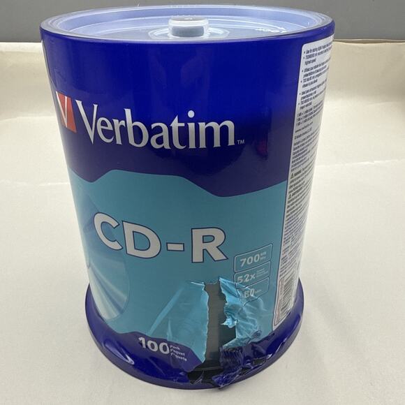 Verbatim CD-R 700MB 80Min 52X Speed Recordable Compact Disc 100 Pack *READ... - Picture 5 of 13